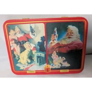 Coca-Cola Santa Claus Playing Cards in Vintage Christmas Tin 2 Decks Cards